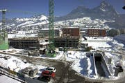 Die Bauarbeiter haben momentan Winterpause. (Bild: Webcam Gemeinde Schwyz)