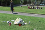 Mit 150 Franken werden in Lausanne Abfallsünder gebüsst. (Bild: Anthony Anex/Keystone)