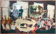 Demontierte Sowjet-Propaganda: Ölgemälde aus der Serie «The Collage of Spaces» des russischen Künstlers Ilya Kabakov. (Bild: PD)