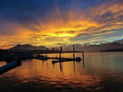 Sonnenaufgang über Luzern. Unsere Spenderinnen und Spendern ermöglichen vielen Menschen, aus einer Notsituation herauszukommen und einen neuen Anfang zu machen. (Bild: Urs Spörri, Leser aus Buochs)