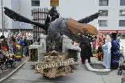 Gruselige Sujets am Fasnachtsumzug in Horw. (Bild: Vinzenz Bissig)