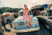 So wie dieser Townwagon von Dodge, Jahrgang 1964, von Karin Lanz aus Grosswangen gab es am 10. Amitreffen jede Menge Hingucker. (Bild: Dominik Wunderli (Willisau, 14. Mai 2017))