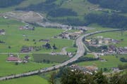 Blick vom Urmiberg in Richtung «Brunnen-Nnord». (Bild: Erhard Gick/ Neue SZ)