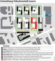Die Entwicklung der Tribschenstadt in der Übersicht. (Bild: Grafik: Web)