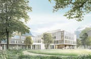 So soll das neue Kantonsspital Uri aussehen. Visualisierung: PD (Altdorf, Dezember 2016)