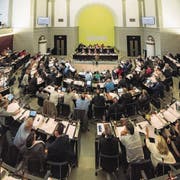 Im Kantonsrat hielten gestern CVP, FDP und SVP konsequent am bürgerlichen Kompromiss fest. (Bild: Dominik Wunderli (Luzern, 11. September 2017))