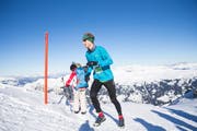 Stefan Lustenberger wurde hinter seinem Bruder Zweiter. (Bild: Fiona Noever/Swiss Snow Walk & Run)