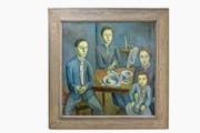 Karg-präzise die «Familie am Tisch» (1919) von Max Gubler. (Bild: F. X. Brun/PD)