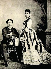 Eleonora Cenci mit Ehemann Virginio Bolognetti, Principe die Vicovaro, kurz nach 1870 (Bild: Schriftenreihe «Innerschweizer Schatztruhe»)