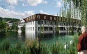 Leben wie Gott in Pfaffnau: Das soll in der «Parkresidenz Schlossweiher» möglich werden. (Visualisierung pd)