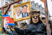 Die Wey-Zunft Luzern mit dem Motto «Wird die Welt von Affen regiert?» am grossen Fritschi-Umzug am Schmutzigen Donnerstag. (Bild: Luzerner Zeitung (8. Februar 2018))