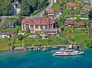 Geschlossen: das Viersterne-Seehotel Kastanienbaum auf der Horwer Halbinsel. (Bild reportair.ch)