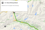 Der Gotthard-Tunnel wurde am Samstag gesperrt. (Bild: screenshot google maps)