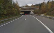 Der Unfall ereignete sich im Bereich der Blegikurve, Fahrtrichtung Luzern. (Bild: Google Streetview)