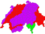 Die Warnungskarte von MeteoNews verheisst nichts Gutes: Die Zentralschweiz hat für den 3. Januar eine Orkan-Warnung (violett). Die rot markierten Gebiete erwartet ein "schwerer Sturm". (Bild: www.meteonews.ch)