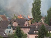 Brand eines Wohnhauses in Reussbühl. (Bild: Leserbild Theres Nussbaumer)