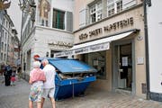 Die Büro Spaeti Papeterie am Hirschenplatz 10 in der Luzerner Altstadt wird leer geräumt. (Bild Corinne Glanzmann)