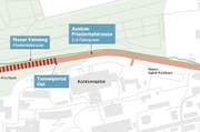 Spange Nord II: Das ist geplant. (Bild: Quelle Kanton Luzern / Grafik: Janina Noser)