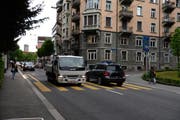 Der Vorfall ereignete sich auf der Zürichstrasse, Einfahrt Wesemlinstrasse. (Bild: Nadia Schärli)