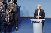 Marine Le Pen während ihrer Rede am Parteikongress des Front National. (Bild: Sylvain Lefevre/Getty (Lille, 11. März 2018))