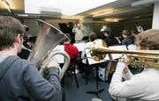Die Jazzabteilung der Musikhochschule Luzern probt im Keller der «Jazzkantine» – einem der in der Stadt verteilten Räume der Schule. (Archivbild Remo Nägeli/Neue LZ)