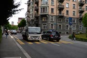 Der Vorfall ereignete sich auf der Zürichstrasse, Einfahrt Wesemlinstrasse. (Bild Nadia Schärli / Neue LZ)