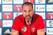 «Das Spitzenspiel kommt für uns etwas früh», sagte der Luzerner Trainer Markus Babbel. (Bild: Keystone / Urs Flüeler)