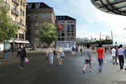 Die Metro soll Passagiere direkt vom Ibach unter den Schwanenplatz in der Stadt Luzern befördern. (Bild: Visualisierung PD)