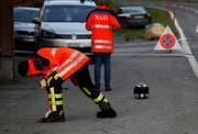 Die Spurensicherung erstreckte sich bis in den Vormittag. (Bild: Geri Holdener, Bote der Urschweiz)