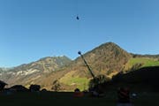 Zu kurz: Die Leiter der Feuerwehr. (Bild: Kantonspolizei Nidwalden)