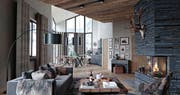 Blick in eine Wohnung des Apartementhauses Alpenrose. (Bild: Visualisierung: Andermatt Swiss Alps)