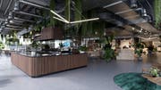 So soll der Surf-Hotspot in der Mall of Switzerland dereinst aussehen. (Bild: Visualisierung: Mall of Switzerland)