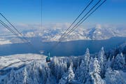 Blick auf den Vierwaldstättersee: Die Gondelbahn auf die Klewenalp. (Bild pd)