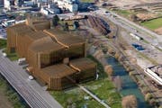 In etwa so könnte die geplante Kehrichtverbrennungsanlage in Perlen dereinst aussehen. (Bild: Visualisierung pd)