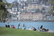Das Hotel Palace in Luzern wird umgebaut. (Bild: Nadia Schärli (Luzern, 30. März 2017))