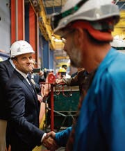 Die Arbeitsmarktreform war eines der Wahlversprechen von Präsident Emmanuel Macron . (Bild: Stephane Mahe/AP (Saint-Nazaire, 31. Mai 2017))