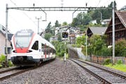 Doppelspur beim Bahnhof Walchwil. (Archivbild / Patrick Hürlimann (Walchwil))