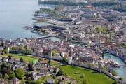 Luftaufnahme der Stadt Luzern. (Bild: Archiv Pius Amrein/Neue LZ)