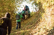Die Wolhuser Primarschüler können dank des Unterrichts in der Natur an ihren individuellen Zielen arbeiten. (Bild: PD/Rita Pauchard)