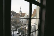 Schöner Blick: Sicht aus einem Fenster der neuen Wohnungen im Kolingeviert. (Bild: Maria Schmid (Zug, 21. November 2017))