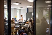 Schulanfang bei einer Schulklasse der Rodtegg-Stiftung. (Bild: Roger Grütter (Luzern, 21. August 2017))