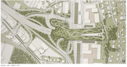 Der Plan der neuen Brücke in Kriens aus der Vogelperspektive. (Bild: PD/ Visualisierung Astra)