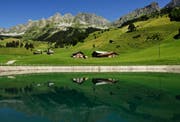 Das Ausgleichsbecken Leematt der KW Schächental AG. (Bild: PD)