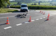 Die Unfallstelle in Schenkon. (Bild: Luzerner Polizei)