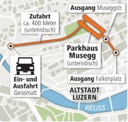 Parkhaus Musegg: Das ist geplant. (Bild: Neue LZ)