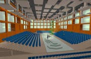So soll es in der Salle Modulable dereinst aussehen. (Visualisierung pd)