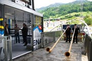 Ist seit dem 29. Mai in Betrieb: Luftseilbahn auf die Klewenalp. (Bild: Corinne Glanzmann / Neue NZ)