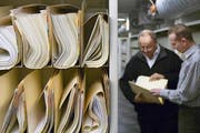 Mühselige Aktenberge: Der steigende Aufwand wegen Gesetzen und Vorschriften macht Firmen zu schaffen. (Bild: Keystone/Gaetan Bally)