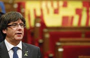 Carles Puigdemont könnte bald verhaftet werden. (Bild: Manu Fernandez/AP)