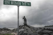 Die Tell-Statue auf Rat Island in Ney York. (Bild: pd)